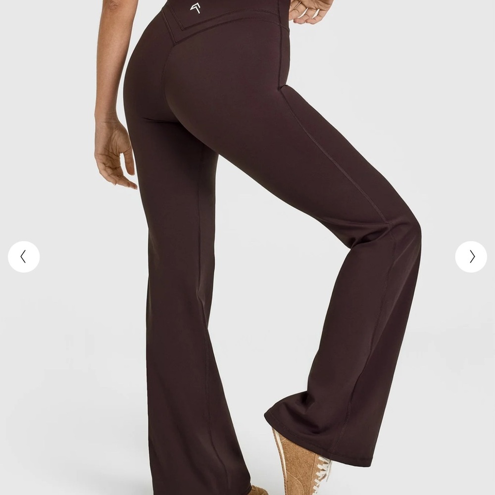 Oner Active Unified Wrap Flared Leggings — Plum Brown NWOT (short length) - Picture 2 of 3